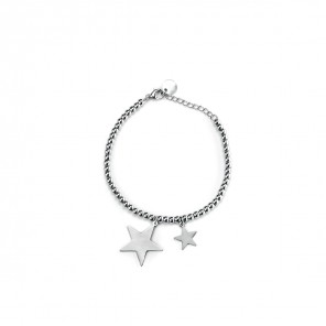 Bracciale a pallini con charms a forma di stelle