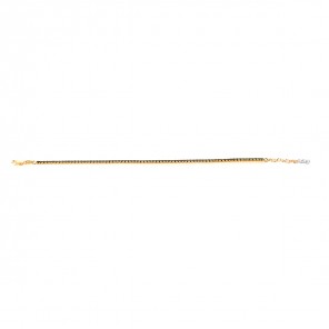 Bracciale tennis in argento dorato con zirconi neri