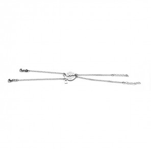 Bracciale divisibile per due con cuore con scritta amore