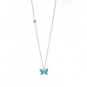 Collana con farfalla turchese