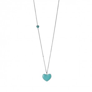 Collana con cuore turchese