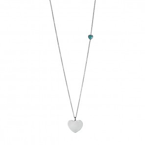 Collana con cuore in acciaio