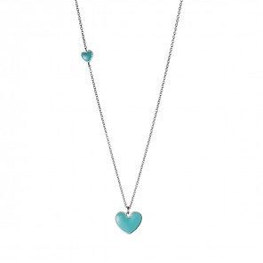 Collana con cuore piccolo turchese