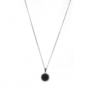 Collana con ciondolo nero in onice