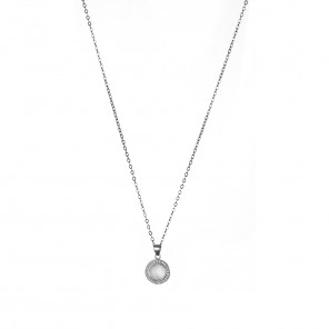 Collana con ciondolo bianco in madreperla