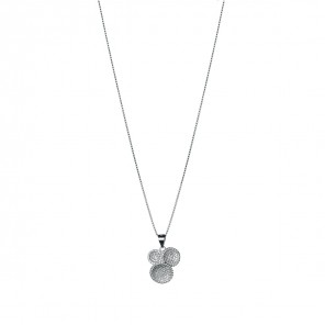 Collana con tre cerchi con zirconi bianchi