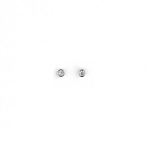 Orecchini punto luce con zirconi incastonati