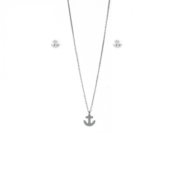Parure Gioielli In Argento 925 Con Simboli Infinito E Elefante - Collana, Orecchini E Bracciale Con Zirconi, Oro Rosa - 4