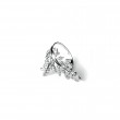 Anello con foglie  con zirconi bianchi
