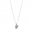 Collana con tre cerchi con zirconi bianchi