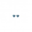 Orecchini a lobo a forma di cuore blu