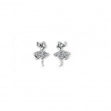 Orecchini In Argento Sterling 925 Con Ballerina/Ginnasta - Gioiello Per Bambine E Donne - In Confezione Regalo