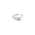 Anello aperto regolabile con piccola foglia