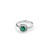 Anello regolabile con zircone quadrato verde