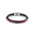 Bracciale in caucciù nero con fascia rossa
