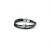 Bracciale con tre fasce in pelle nera e teschio