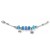 Bracciale con beads in vetro azzurro e charms