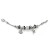 Bracciale con beads in vetro nero e charms