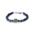 Bracciale in pietre dure agata blu con timone