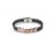 Bracciale in pelle e acciaio color bronzo con ancora