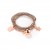 Bracciale in cristallo fumè con charms dorati