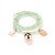 Bracciale in cristallo verde con charms dorati