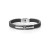 Bracciale in caucciù con parte centrale in acciaio con ancora