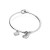 Bracciale rigido con charms a forma di cuori