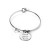 Bracciale rigido con charms rotondo con scritta give your best