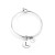 Bracciale rigido con charms cuore e lettera L