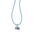 Collana con ciondolo a forma di moto da corsa blu