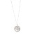 Collana argentata con ciondolo a cerchio albero della vita con cuori 