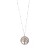 Collana in bronzo con ciondolo a cerchio albero della vita con cuori 