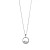 Collana con ciondolo trasparente rotondo con zirconi rosa