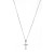 Collana con croce sottile con zirconi