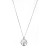 Collana con ciondolo rotondo a froma di albero con zirconi sul tronco