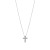 Collana con ciondolo a croce ricoperto da zirconi