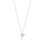 Collana con ciondolo a forma di croce a spirale con zirconi