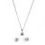 Parure collana e orecchini con zirconi
