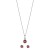 Parure collana con ciondolo e orecchini a forma di coccinella con zampe
