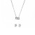 Parure collana e orecchini con fiocco con zirconi